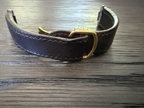 19mm black leather strap - leather,