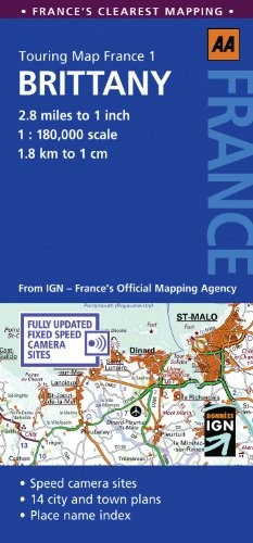 Road map brittany touring - brittany,
