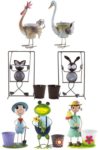 Metal plant pot garden - metal,