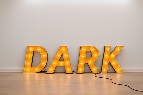 Illuminated marquee dark - illuminated,