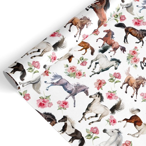 Horse floral wrapping - floral,