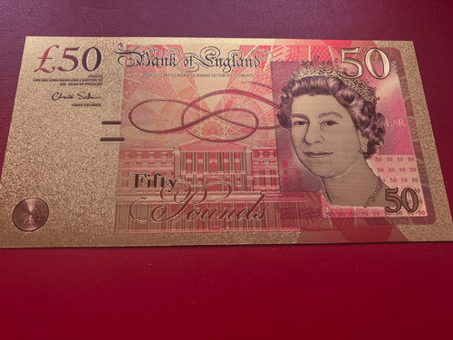 Gold collectable note - gold,