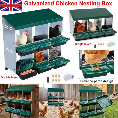 Galvanized chicken nesting box - galvanized,