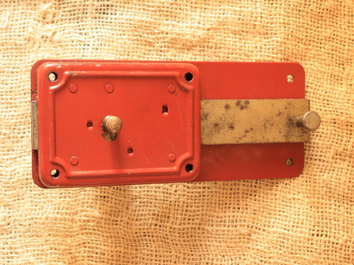 Vintage egyptian red door lock - door,