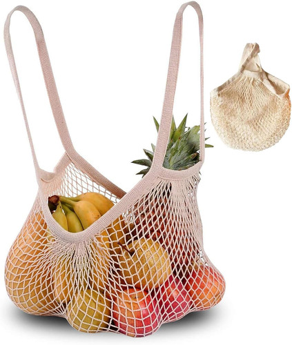 Cotton string bag reusable - bag,