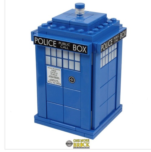 Police box who - dr, lego