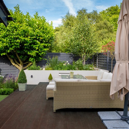 Brown composite decking - brown, boards