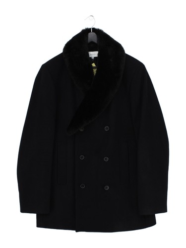 Reiss men coat black wool - reiss,