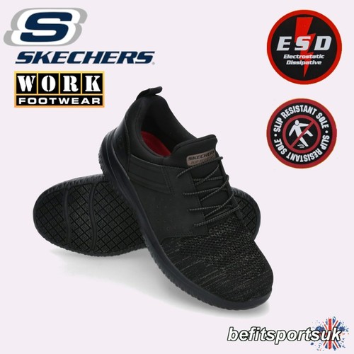 Skechers mens work shoes black - work,