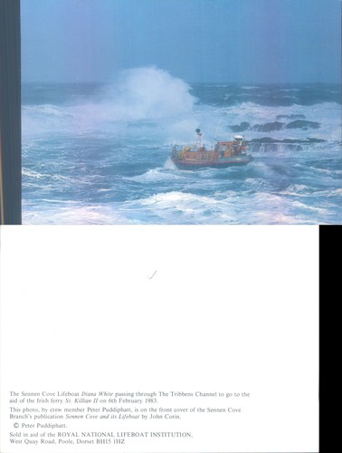 Lifeboat rough sea sennen - lifeboat,