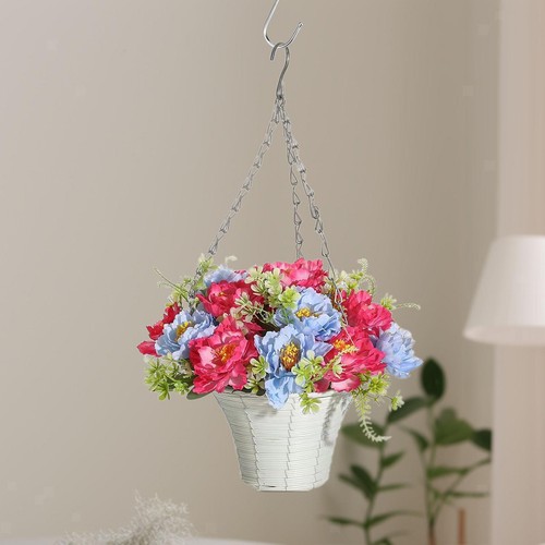 Artificial hanging basket with - artificial,
