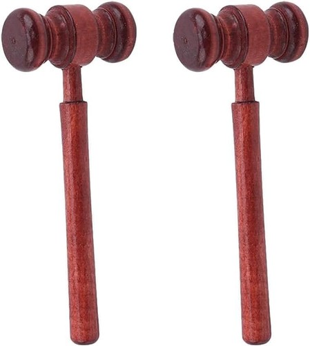 2pcs brown wood judge - brown,