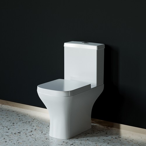 Bathroom square close coupled - close,