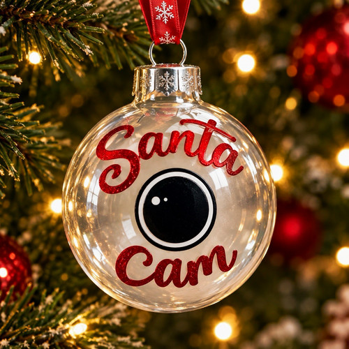 Santa cam clear - clear, round