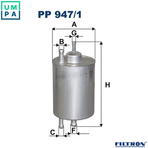 Fuel filter 947 for - pp,