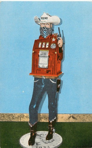 Postcard cowboy one armed - postcard,