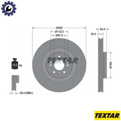 Brake disc 92150705 for - 2x,