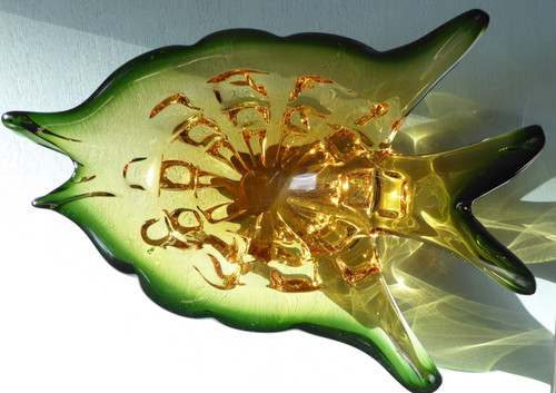 Vtg murano glass fish bowl - glass,