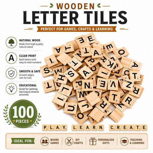 100 2000 wooden scrabble - wooden,
