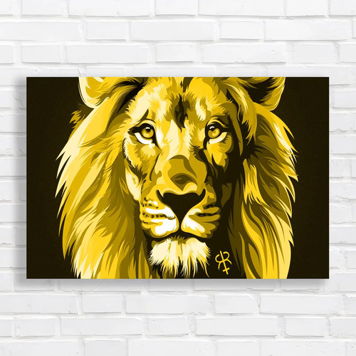 Vibrant lion face yellow - vibrant,