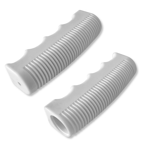 Bike white handlebar grips - bike,