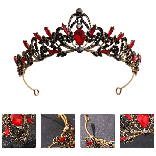 Black baroque bridal - black, tiara