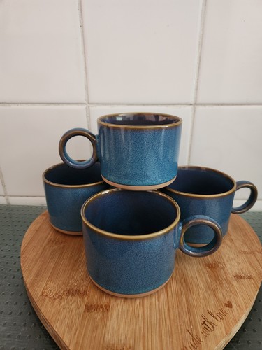 Fired earth blue stoneware - fired, m&s