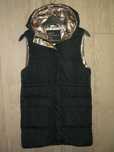 Next girls black gold padded - girls,
