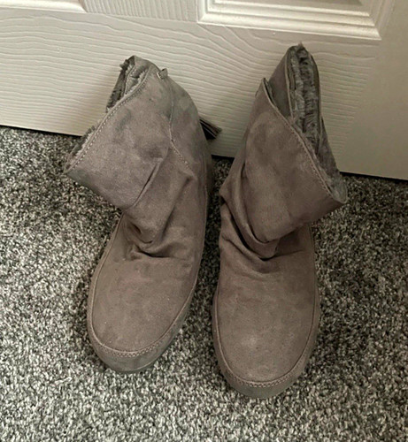 Primark womens grey faux suede - grey,