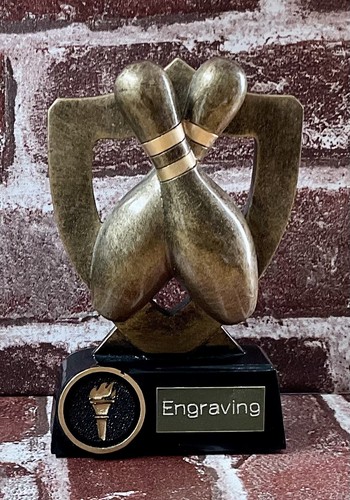 Ten pin bowling trophy - ten,