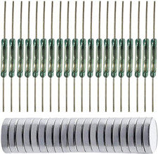 20Pcs Glass Reed Switch Reed Contact,Magnet near - Connect Circuit, Magnet Away 