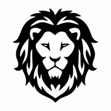 Wild Lion Head Logo Car Window