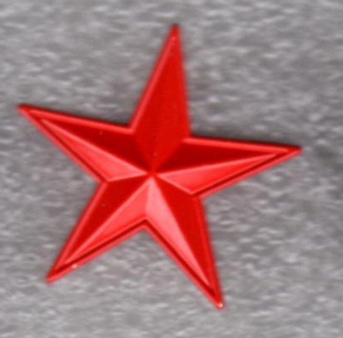 Red star pin - badge., design