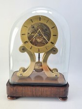 19th CENTURY SINGLE FUSEE BROOKEBANK & ATKINS LONDON SKELETON CLOCK 