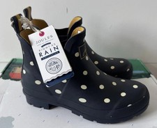 Joules Women  Wellibob  Ankle Wellies  - Navy Spots - Adult 5 UK
