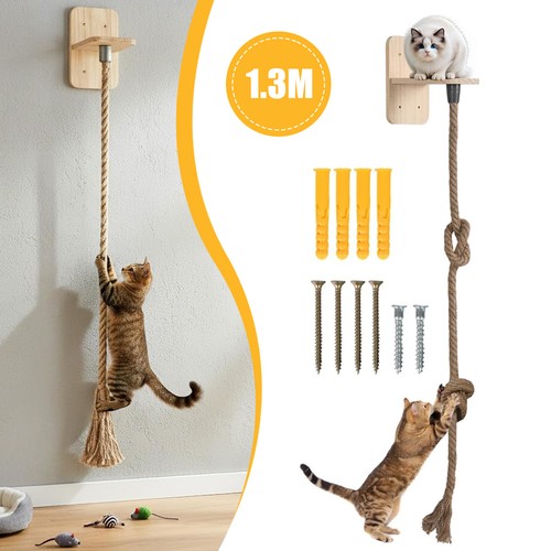 Wall mounted jute cat - mounted,