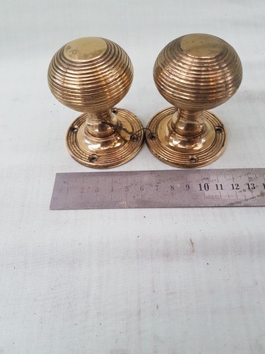 Beehive type brass door knobs - type,