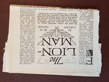 g1e 1948 ephemera article the lion man capt w h taylor africa