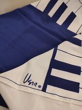 Retro Japan Polyester Keyboard Effect Veresa By Vera Scarf 23" Blue / White