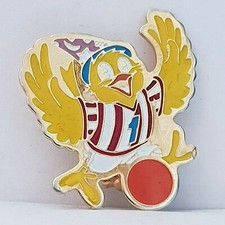 Unknown Bird Chick cartoon character Chicken mascot badge