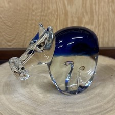 Blue Glass Hippopotamus/Hippo