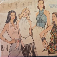 Vogue 8440 Vintage Used Sewing Pattern uncut Ladies teens tops Size UK 12