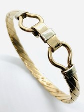 9ct GOLD BANGLE 375 HALLMARK GENTS LADIES HEAVY SOLID EXCELLENT CONDITION