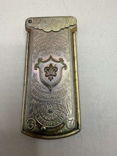 Antique brass needle - antique, holder