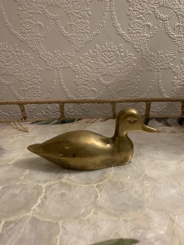 Vintage brass duck - duck, ornament