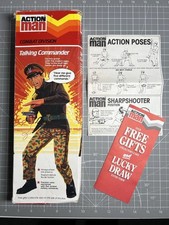 Vintage Action Man 1983 Talking Commander Box And Paperwork