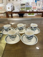 Portmeirion Botanic Garden Coffee Cups And Saucers Set Of 5