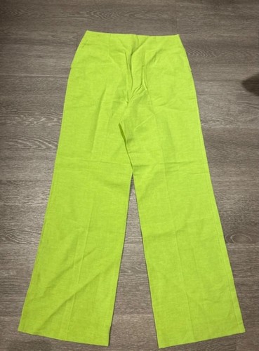 Aligne linen blend lime green - blend,