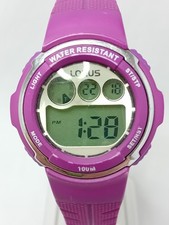 Lorus Womens  Fun Digital Watch. Purple. New Battery. Instructions. Free P+P
