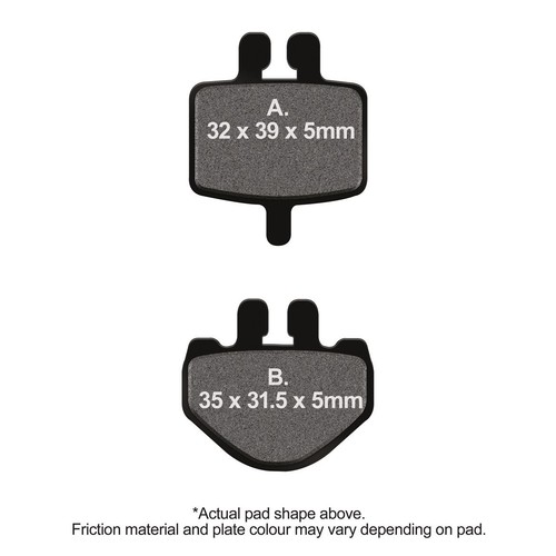 Ebc brake pads red rear - tt,